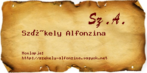Székely Alfonzina névjegykártya
