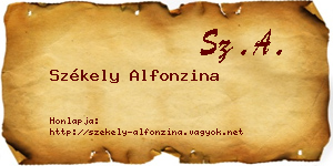 Székely Alfonzina névjegykártya